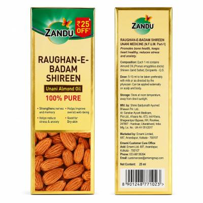 ZANDU ROUGHAN-E- BADAM SHIREEN - ( UBANI ALMOND OIL) 25ml